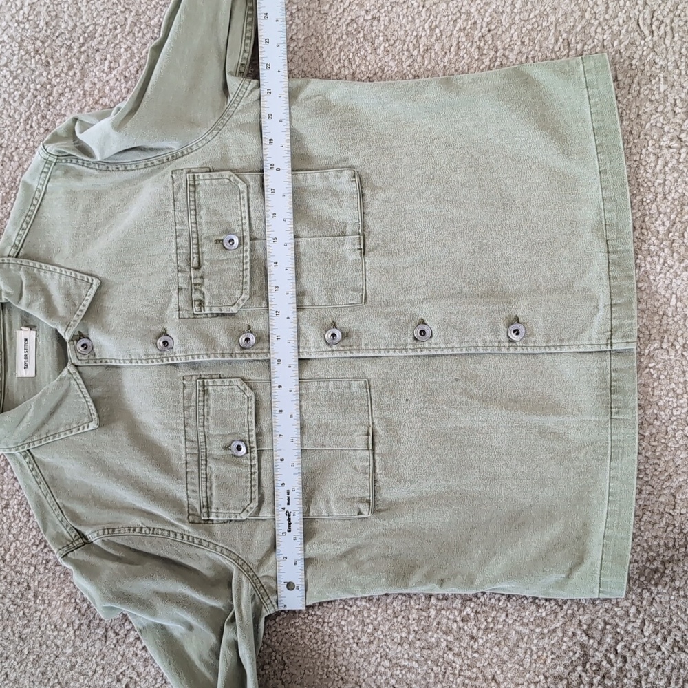 Taylor Stitch Olive Green Lightweight Shirt Jacket - Picture 5 of 10